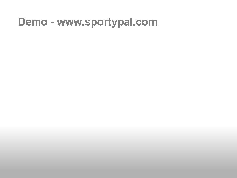 Demo - www. sportypal. com 