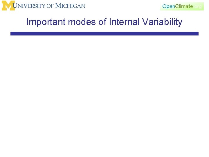 Important modes of Internal Variability 