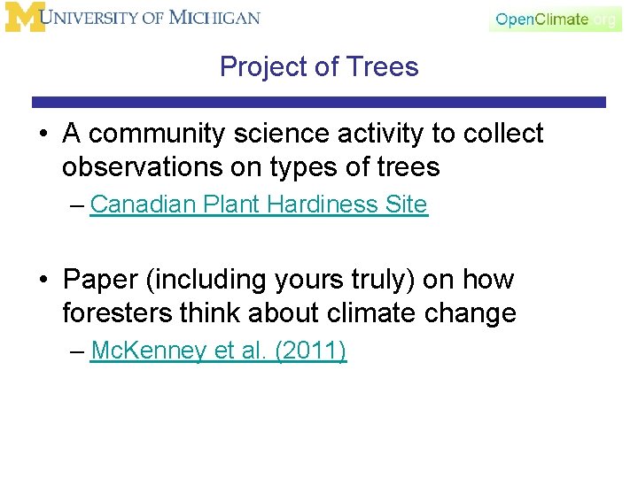 Project of Trees • A community science activity to collect observations on types of