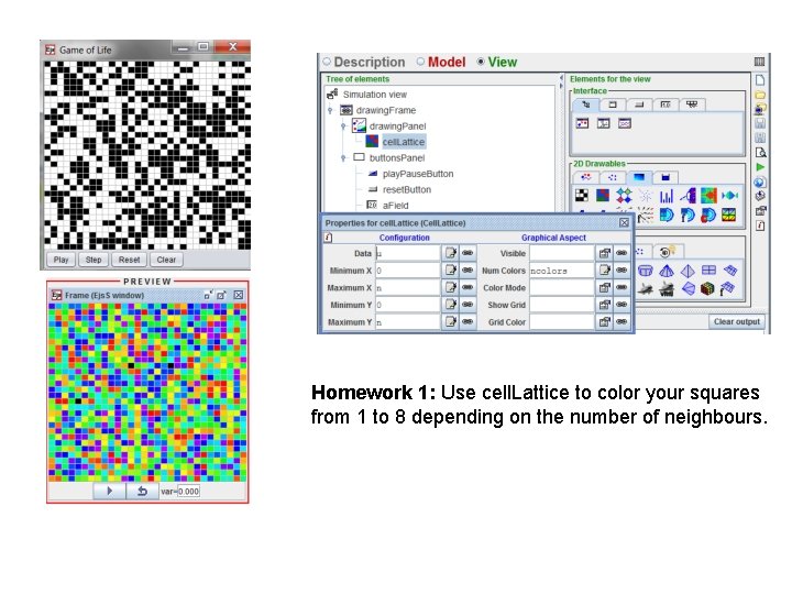 Homework 1: Use cell. Lattice to color your squares from 1 to 8 depending