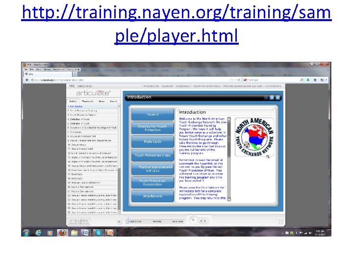 http: //training. nayen. org/training/sam ple/player. html 