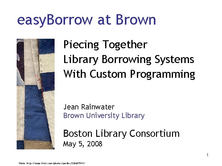 easy. Borrow at Brown Piecing Together Library Borrowing Systems With Custom Programming Jean Rainwater