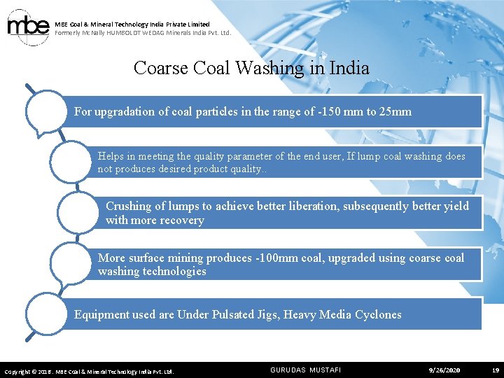 MBE Coal & Mineral Technology India Private Limited Formerly Mc. Nally HUMBOLDT WEDAG Minerals