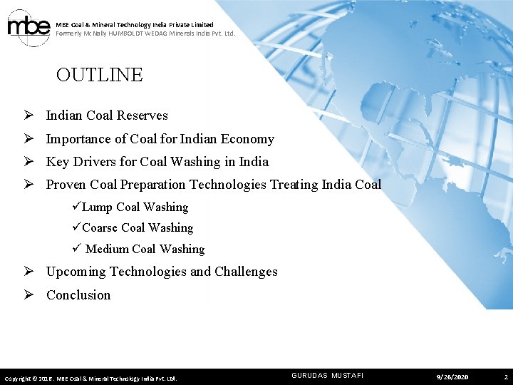 MBE Coal & Mineral Technology India Private Limited Formerly Mc. Nally HUMBOLDT WEDAG Minerals