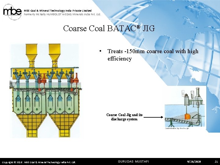 MBE Coal & Mineral Technology India Private Limited Formerly Mc. Nally HUMBOLDT WEDAG Minerals