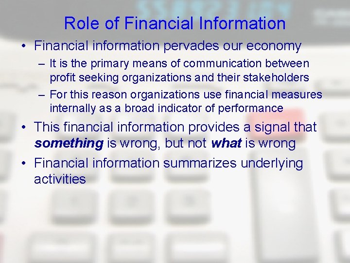 Generating Financial Information Management Accounting Information That Creates Value Chapter 1