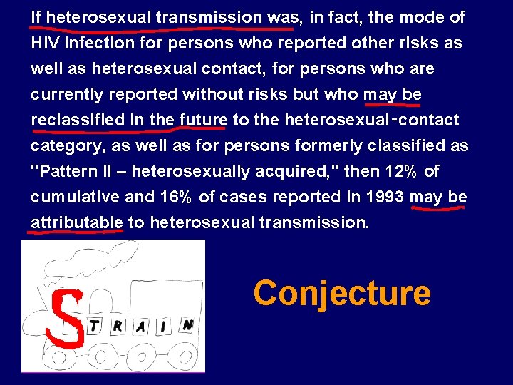 If heterosexual transmission was, in fact, the mode of HIV infection for persons who