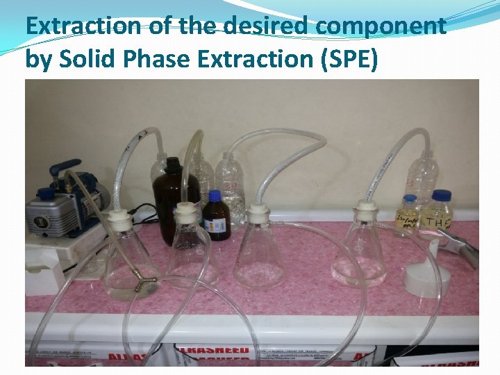 Extraction of the desired component by Solid Phase Extraction (SPE) 