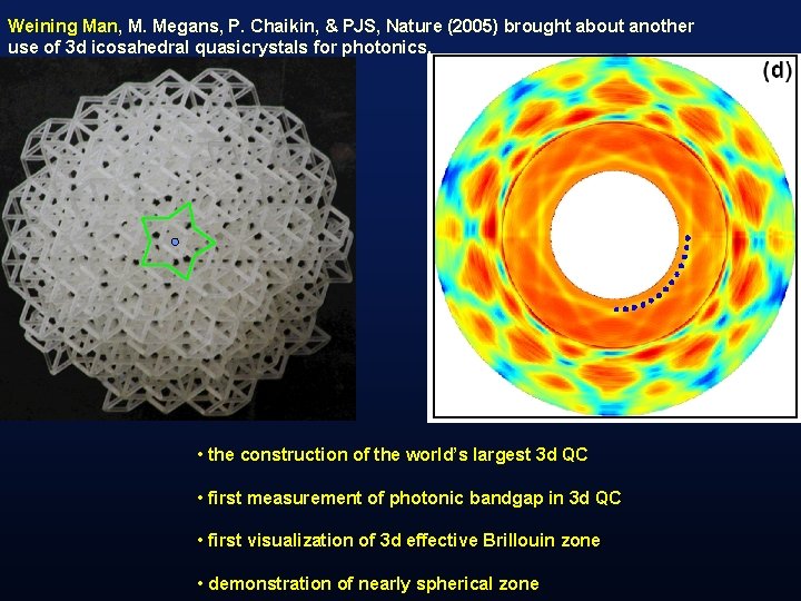 Weining Man, M. Megans, P. Chaikin, & PJS, Nature (2005) brought about another use