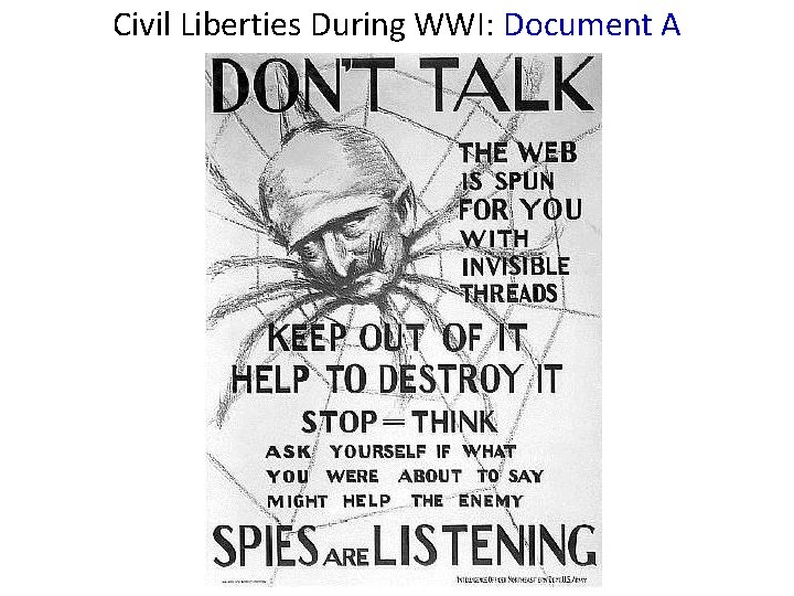 Civil Liberties During WWI: Document A 