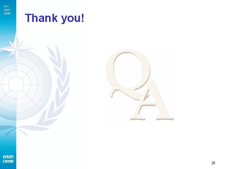 IPY 2007 2008 Thank you! 28 