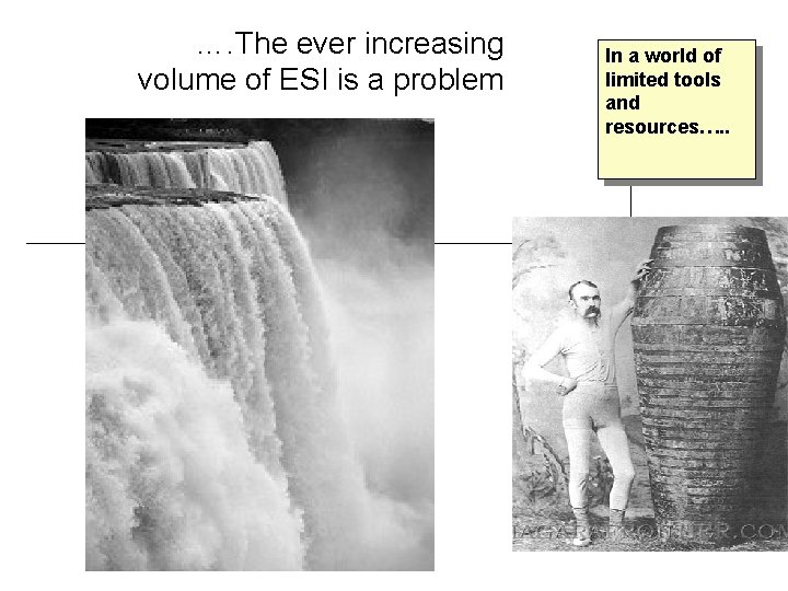 …. The ever increasing volume of ESI is a problem In a world of …. The ever increasing volume of ESI is a problem In a world of