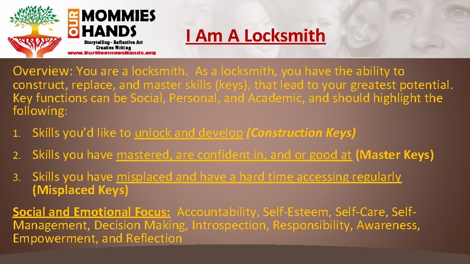 I Am A Locksmith Overview: You are a locksmith. As a locksmith, you have