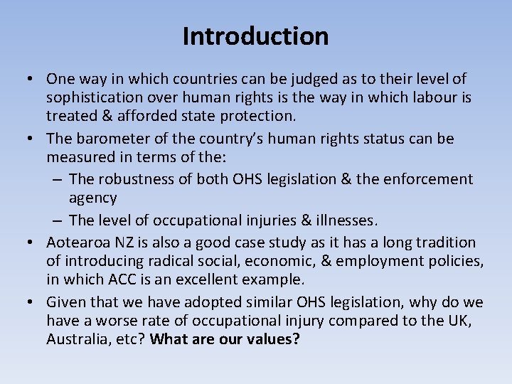 Introduction • One way in which countries can be judged as to their level Introduction • One way in which countries can be judged as to their level