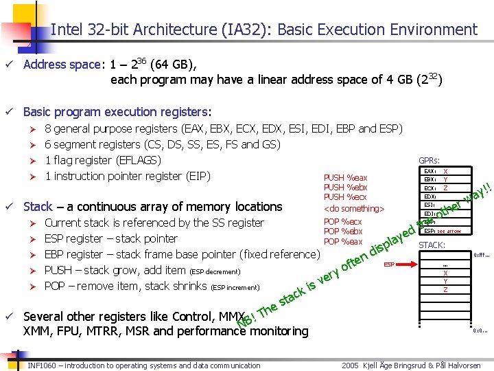 Intel 32 -bit Architecture (IA 32): Basic Execution Environment ü Address space: 1 –