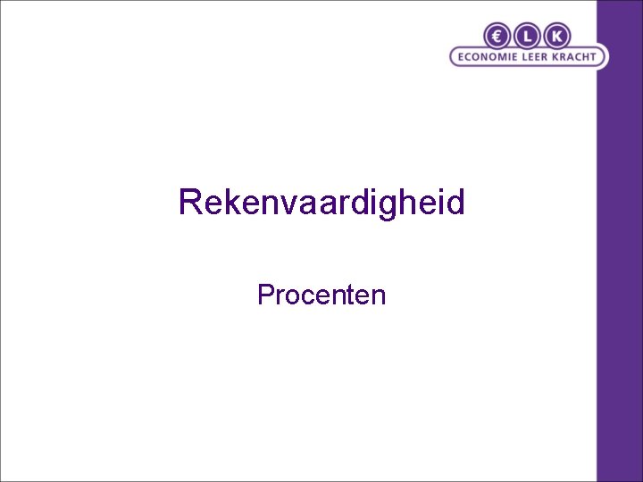 Rekenvaardigheid Procenten 