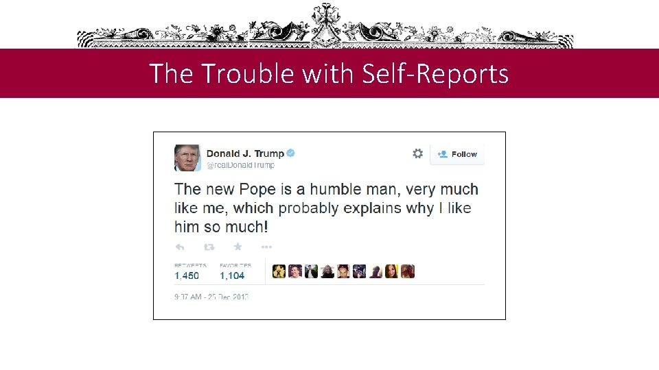 The Trouble with Self-Reports 