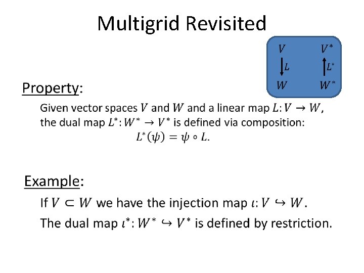 Multigrid Revisited • Multigrid Revisited •