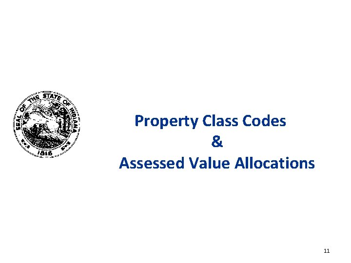 Property Class Codes & Assessed Value Allocations 11 