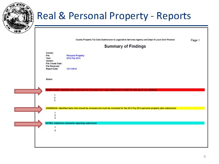 Real & Personal Property - Reports 6 