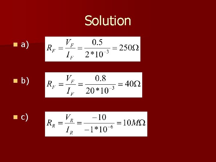 Solution n a) n b) n c) 