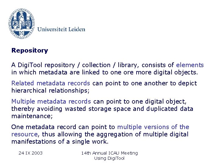 Repository A Digi. Tool repository / collection / library, consists of elements in which