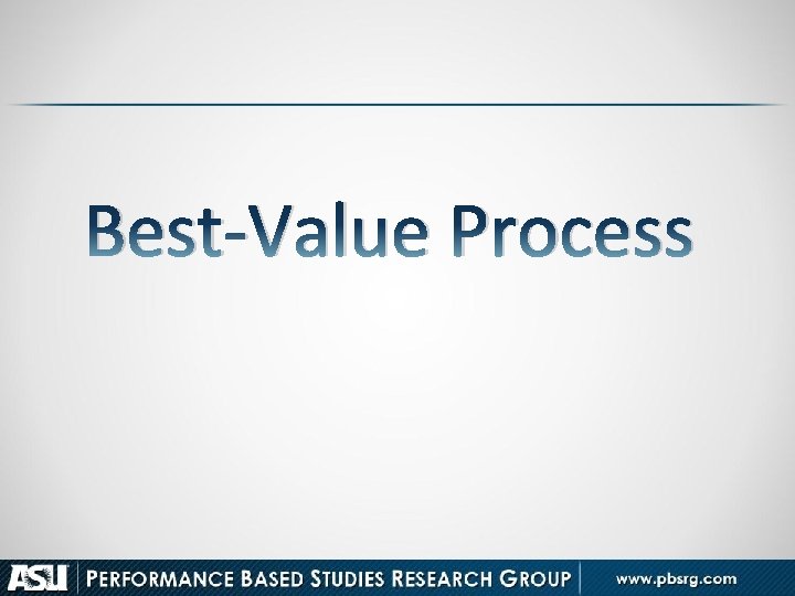Best-Value Process 