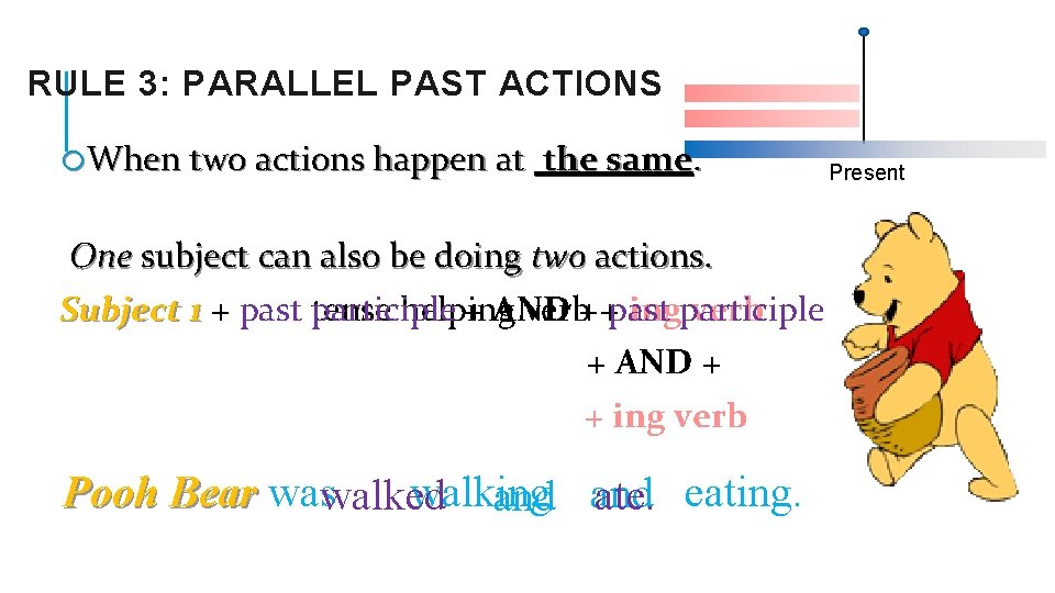 RULE 3: PARALLEL PAST ACTIONS o. When two actions happen at the same. One