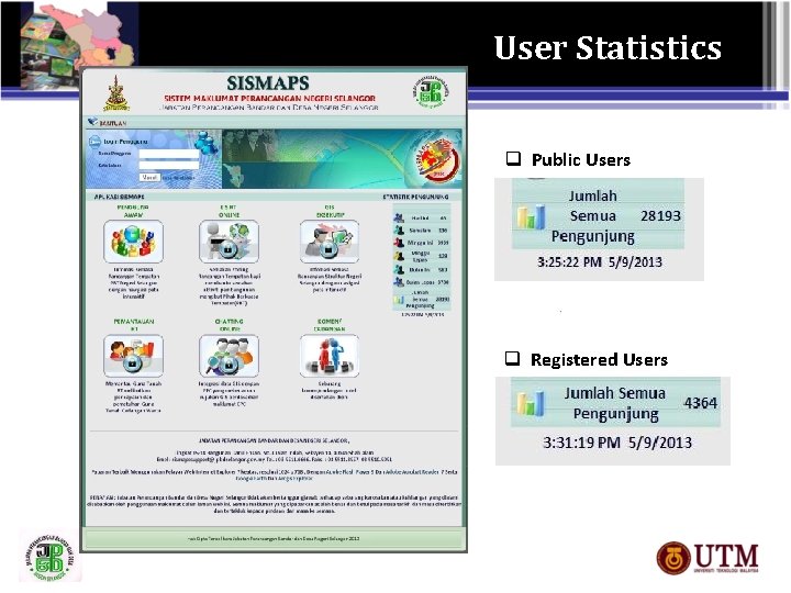 User Statistics q Public Users q Registered Users 