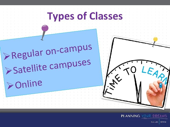 Types of Classes s u p m a c n o r a ØRegul