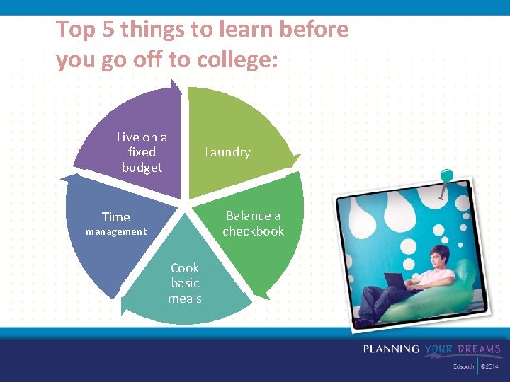 Top 5 things to learn before you go off to college: Live on a