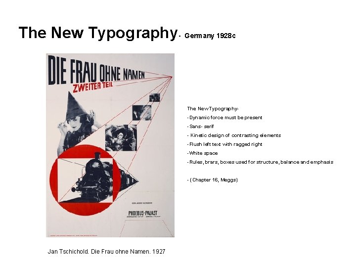 The New Typography- Germany 1928 c The New Typography- -Dynamic force must be present