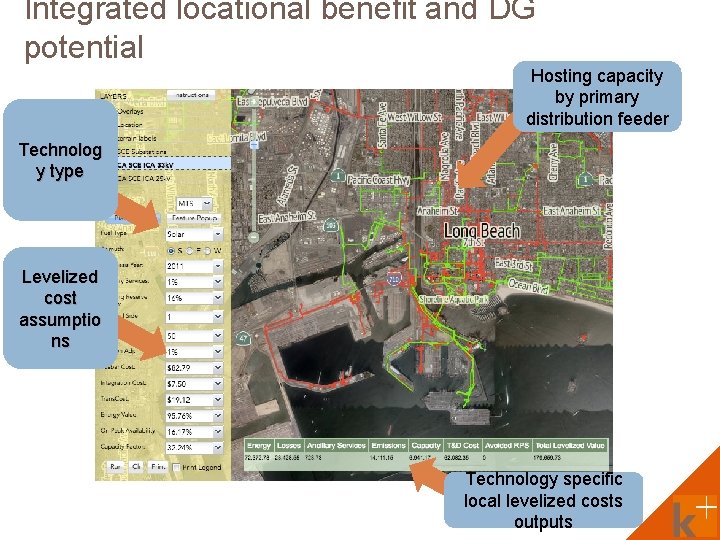 Integrated locational benefit and DG potential 8 Hosting capacity by primary distribution feeder Technolog