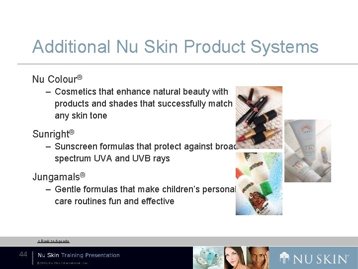 Additional Nu Skin Product Systems Nu Colour® – Cosmetics that enhance natural beauty with