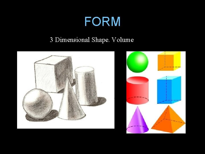 FORM 3 Dimensional Shape. Volume 