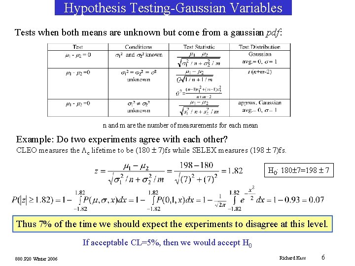 Hypothesis Testing-Gaussian Variables Tests when both means are unknown but come from a gaussian