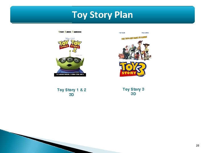 Toy Story Plan Toy Story 1 & 2 3 D Toy Story 3 3