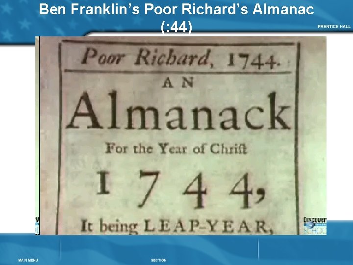 Ben Franklin’s Poor Richard’s Almanac (: 44) 