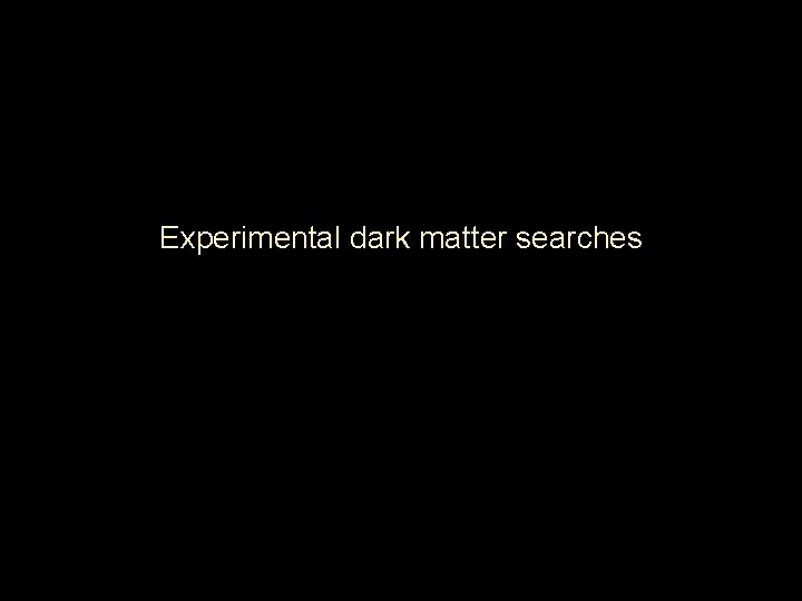Experimental dark matter searches 