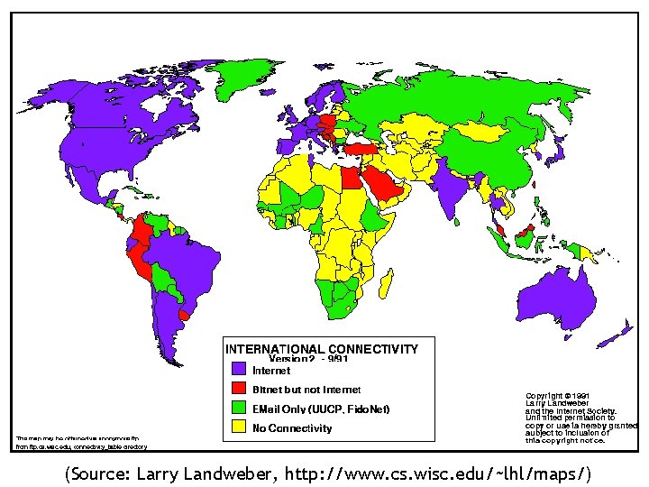 (Source: Larry Landweber, http: //www. cs. wisc. edu/~lhl/maps/) 