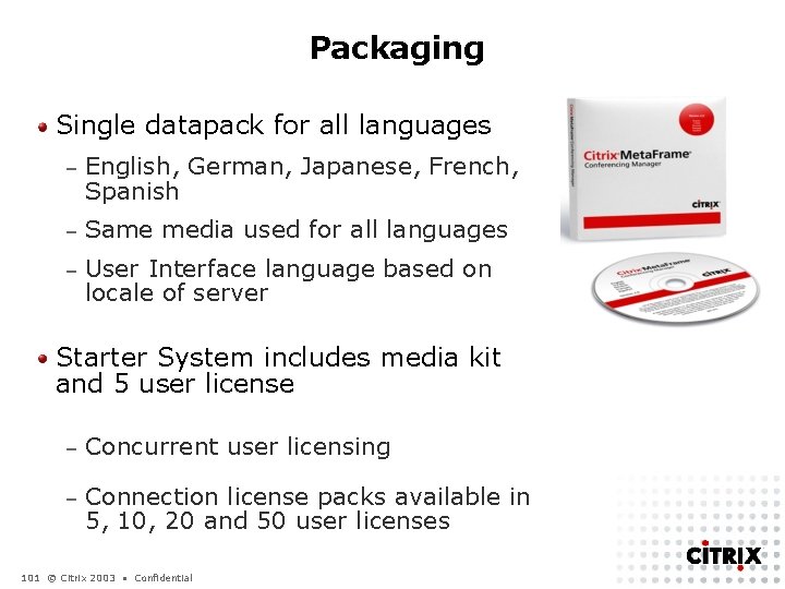 Packaging Single datapack for all languages – English, German, Japanese, French, Spanish – Same