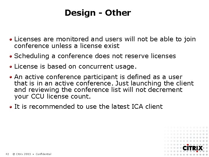 Design - Other Licenses are monitored and users will not be able to join