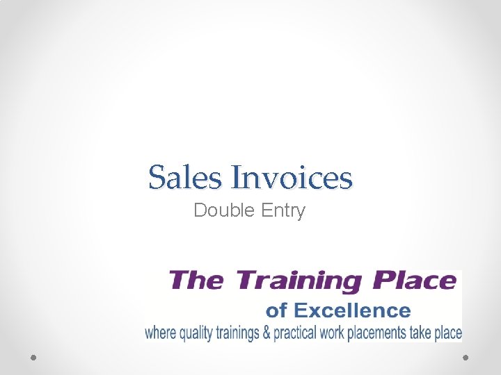 Sales Invoices Double Entry 