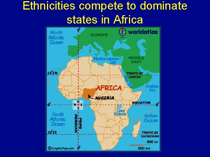Ethnicities compete to dominate states in Africa 