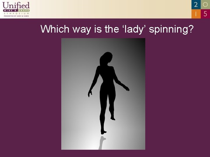Which way is the ‘lady’ spinning? 
