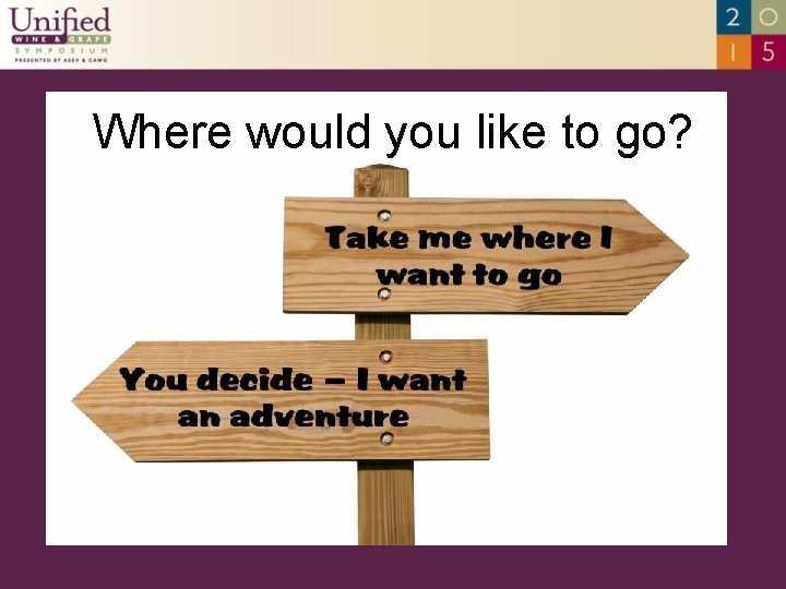 Where would you like to go? 