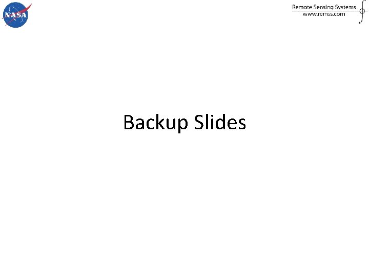 Backup Slides 