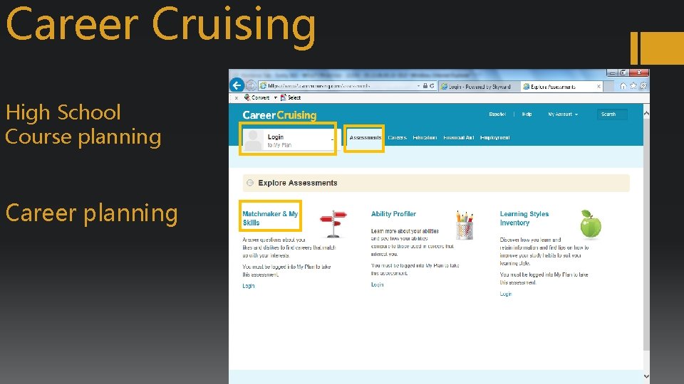 Career Cruising High School Course planning Career planning 