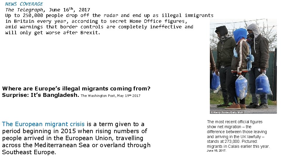 NEWS COVERAGE The Telegraph, June 16 th, 2017 Up to 250, 000 people drop