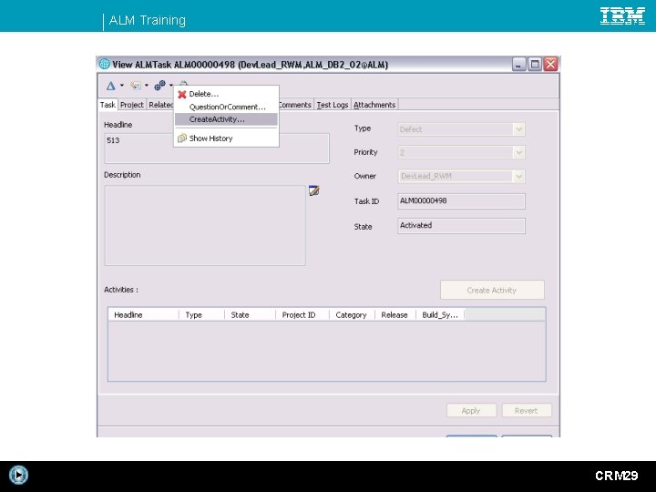 ALM Training CRM 29 